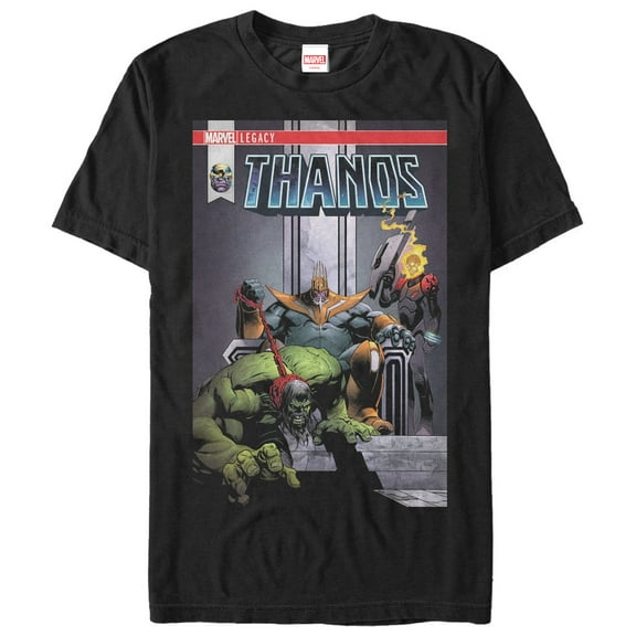 Men's Marvel Legacy Thanos Throne Graphic Tee Black Medium