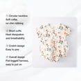 thumbnail image 6 of GDEGE Baby Boy Girl Floral Orange Short Sleeve Romper Bodysuit Jumpsuit Outfits Casual Jumpsuit Beautiful Fashion Jumpsuit Home Party Jumpsuit, 6 of 7