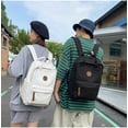 thumbnail image 2 of Canvas Backpack Female Student Portable School Bag Female Retro Portable School Backpack, 2 of 7