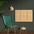 thumbnail image 2 of Tribal Wall Art with Frame, Abstract Bubbles on Diamond Shaped Backdrop Stripes Traditional Boho Art Print, Printed Fabric Poster for Bathroom Living Room, 35" x 23", Multicolor, by Ambesonne, 2 of 2