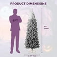 thumbnail image 2 of HOBLOC Slim Artificial Christmas Tree，Gradient Stable Metal Stand Christmas Tree，Space-Saving Christmas Tree for Home & Office,6FT,White&Black, 2 of 9