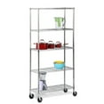 Honey-Can-Do Steel Shelving Unit With Casters, 5-Tiers, Chrome - image 2 of 2