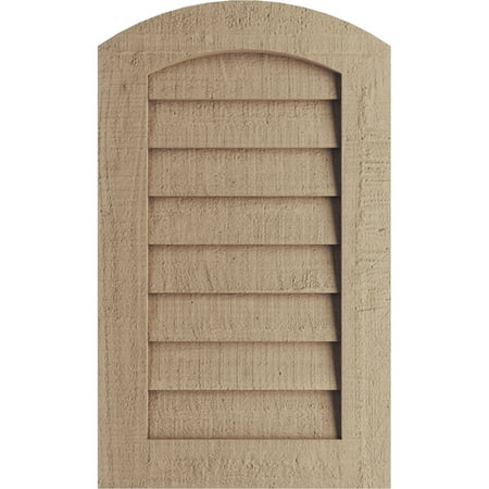 

Ekena Millwork 12 W x 12 H Timberthane Rough Cedar Arch Top Faux Wood Non-Functional Gable Vent Primed Tan