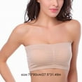 thumbnail image 3 of Strapless Bras Graceful Multicolor Hand Wash Formfitting Easy Matching Basic Style for Wireless Bra Off Shoulder Clothes Party Flesh color, 3 of 5