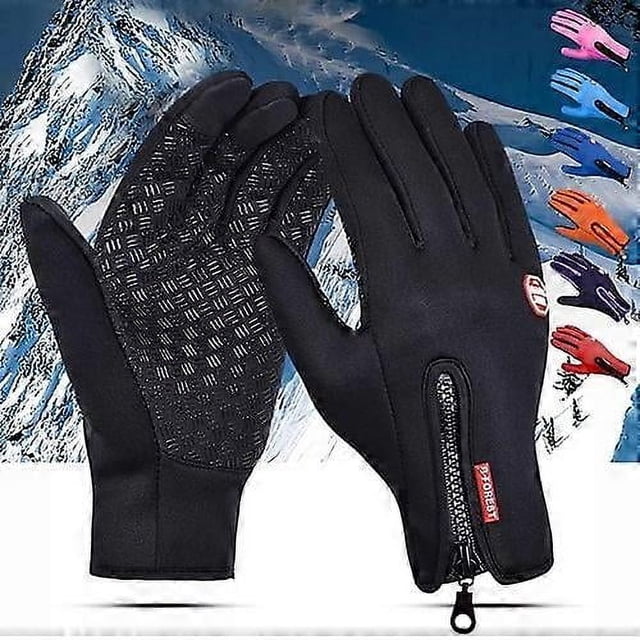 Guantes cálidos para montar en bicicleta de esquí con pantalla táctil de terciopelo para hombre, para deportes al aire libre de otoño e invierno