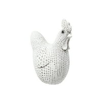 Sagebrook Home Gray Spotted Chicken 5", Novelty, Polyresin, Contemporary, 4"L X 2"W X 5"H, Solid Color