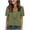 Army Green#, variant on Womens Tops Fashion Mock Two Piece T-Shirts Summer Short Sleeve Crewneck Solid Shirts Casual Dressy Blouses
