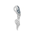 thumbnail image 4 of Sterling Silver Rhodium-Plated Polished Crystal Mermaid Tail Chain Slide, 4 of 4