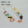 thumbnail image 6 of DC Superhero Bracelet Batman The Flash Green Lantern Arrow Robin wonder woman Superman Charm Bracelet JL 179, 6 of 7