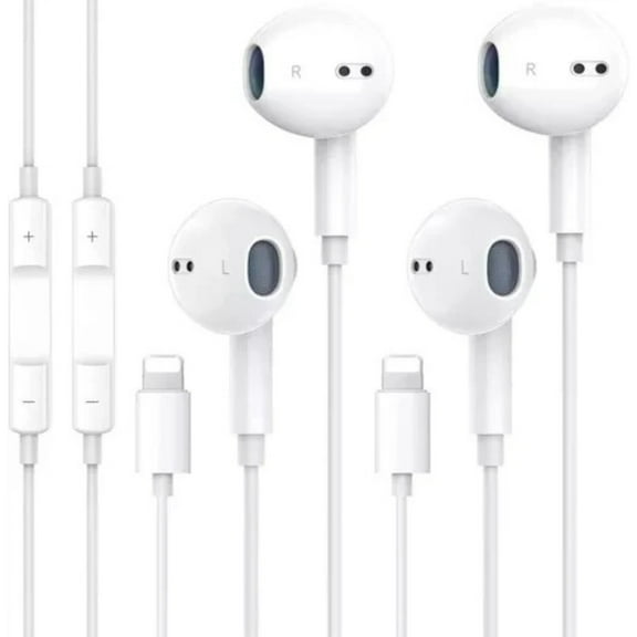 US Earphones Headphones for iPhone Pro/14/13/12/11/X Bluetooth Wired Earbuds（2pcs)
