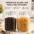 thumbnail image 3 of FOUKUS Glass Jars with Airtight Lids: 1.1 Gallon Glass Storage Jars Set of 2, Large Wide Mouth Mason Jars for Flour, Pasta, Coffee Beans & Snacks, Leakproof Glass Food Storage Jars for Kitchen Pantry, 3 of 6