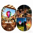 thumbnail image 4 of Rainbow Glass Effect Hot Air Balloon Solar Lantern, Waterproof Hanging Flame Light with Auto On/Off, Outdoor Decor Lamp for Garden Patio Yard Party, 4 of 5