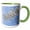 Green/White, variant on 3drose, Usa, Washington, Seabeck. Cherry Blossoms Against Blue Sky., 11oz Two-tone Red Mug