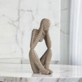 thumbnail image 3 of Resin Thinker Style Abstract Sculptures Statue Modern Desktop Figurines Hand-made Crafts Present for Friends Family, 3 of 5