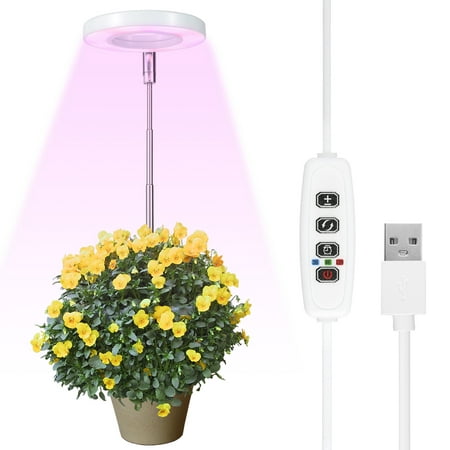 

Morima Telescopic Grow Light w/20LEDs 3 Colors LED Plant Light 10 Dimmable Brightness Growing Lamp 3/9/12H Timer Seeding Lamp USB Powered Plant Lamp for Greenhouse Plants