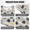 thumbnail image 2 of Summer Short Sleeve Pajama Sets Black Kitten Patterns Sleepwear Nighty 95% Cotton (5-14Y), 2 of 7
