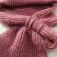thumbnail image 7 of harmtty Winter Warm Hat with Scarf Solid Color Friendly to Skin Windproof Thickened Ear Outdoor Beanie Hat for Women Pink, 7 of 7