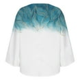 thumbnail image 3 of Birdeem Femmes Décontracté Manches Longues Col en V Hauts Blouse Ample T-Shirts Imprimés Blouse, 3 of 5