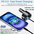 thumbnail image 2 of 4 in 1 USB C Car Charger, 168W Multi USB Cigarette Lighter Adapter, Socket Splitter with 3 USB Ports, 12V/24V Dual USB Type C PD Fast Car Charger Adapter for iPhone 17/Air/16/15 Pro Max iPad GPS, 2 of 9