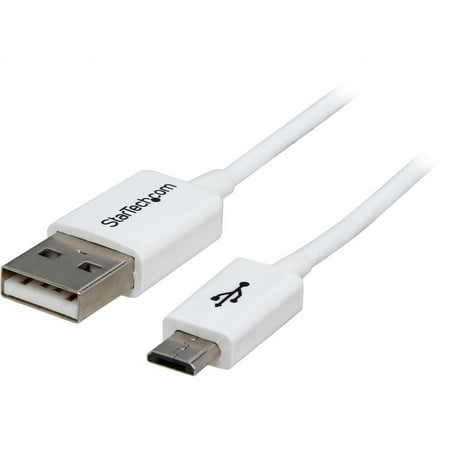 UPC: 0065030851244 | StarTech USBPAUB50CMW 0.5m White Micro USB Cable – A to Micro B
