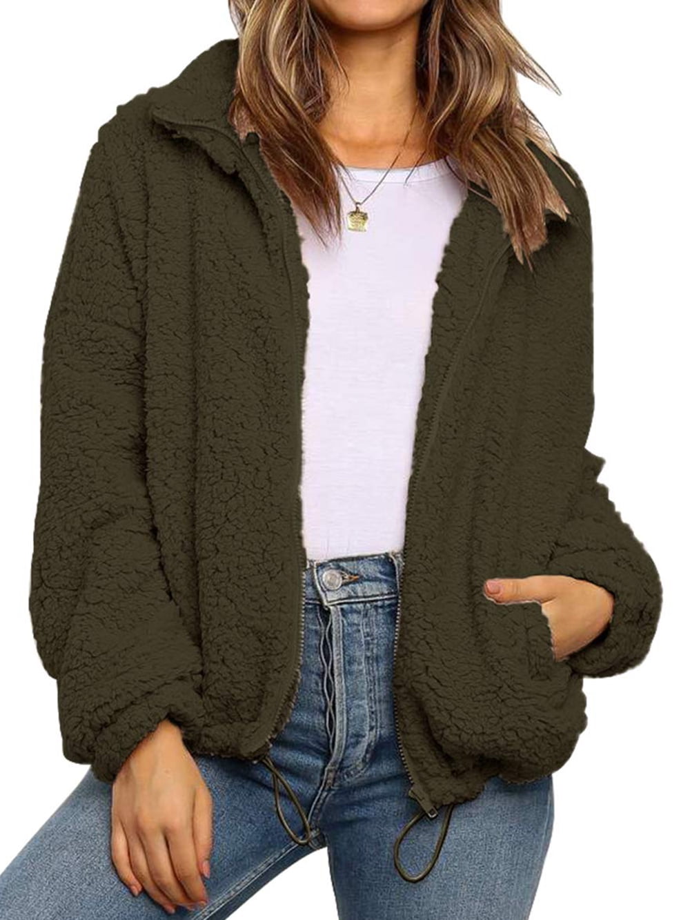 teddy bear jacket green