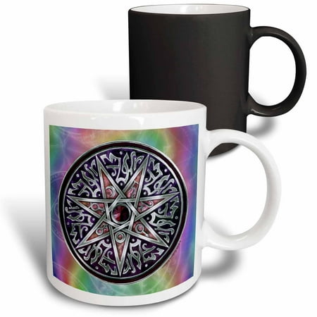

3dRose Star of Fey Pagan Wiccan Magickal Sigil Art Magic Transforming Mug 11oz