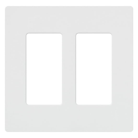 Lutron CW-2-WH 2-Gang White Wall Plate