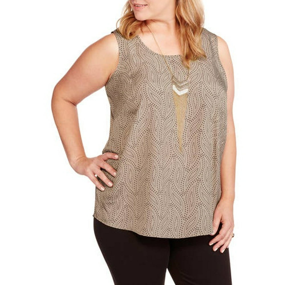 Faded Glory Women's Plus Size Woven Tank Top