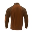 thumbnail image 5 of Men's Raglan Sleeve Stand Collar Sweatshirt, Outdoor Casual Button Front Pullover Top for Fall, Hiking,Brown,XL, 5 of 9