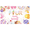 1A, variant on Colorful Candy Happy Birthday Banner Ice Cream Sweet Decorations Doughnut for Kids Birthday Party Event Celebration