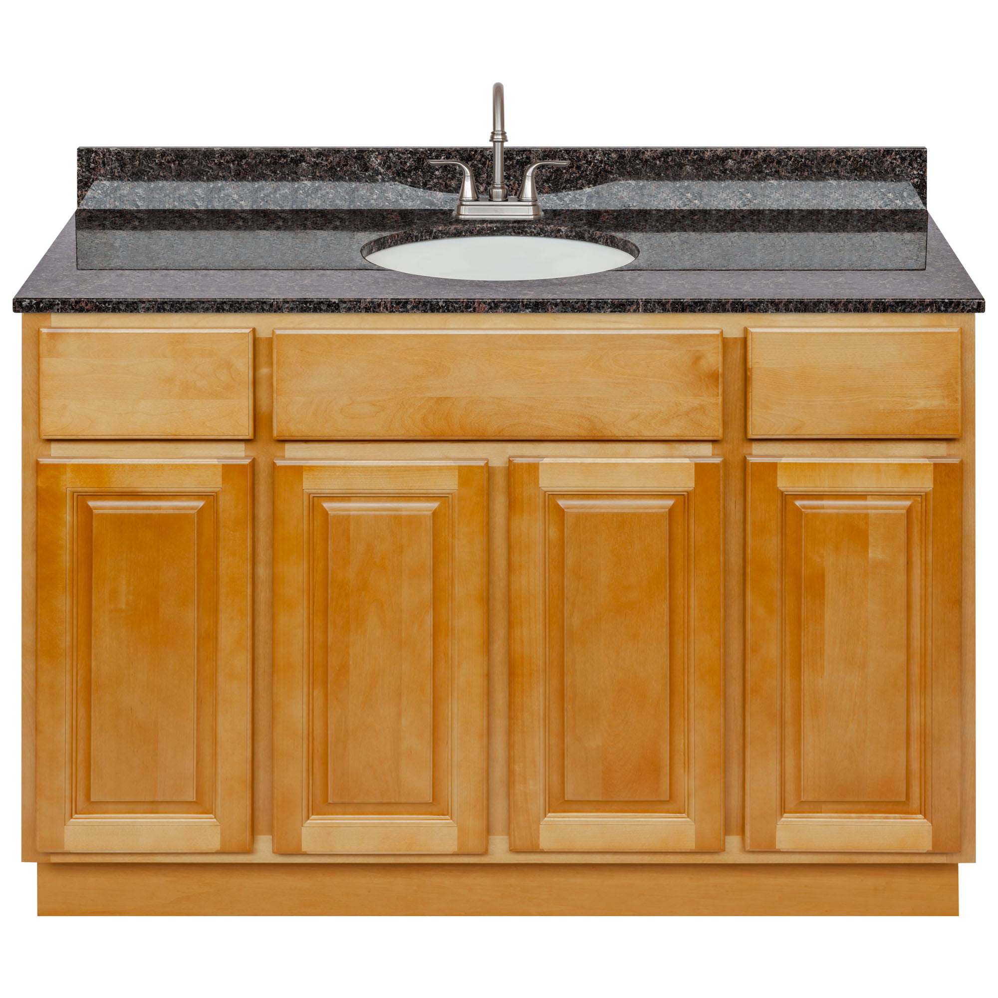 PICK-UP ONLY 43" Vanity top with sink 8" spread Granite Wheat by LessCare