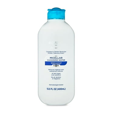 Equate Micellar Cleansing Water for a Gentle Makeup Removal, Fragrance Free, 13.5 fl oz, Compare to Garnier® SkinActive Micellular Cleansing Water