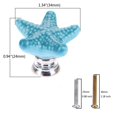 thumbnail image 4 of Tiradores de cerámica con diseño de estrella de mar para cajones, para guardería, aparador, armario, cocina, tema de playa/océano, paquete de 12 (azul), 4 of 5