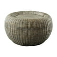 thumbnail image 2 of Furniture of America Towne Kubu Rattan Round Coffee Table, Brown, 2 of 7