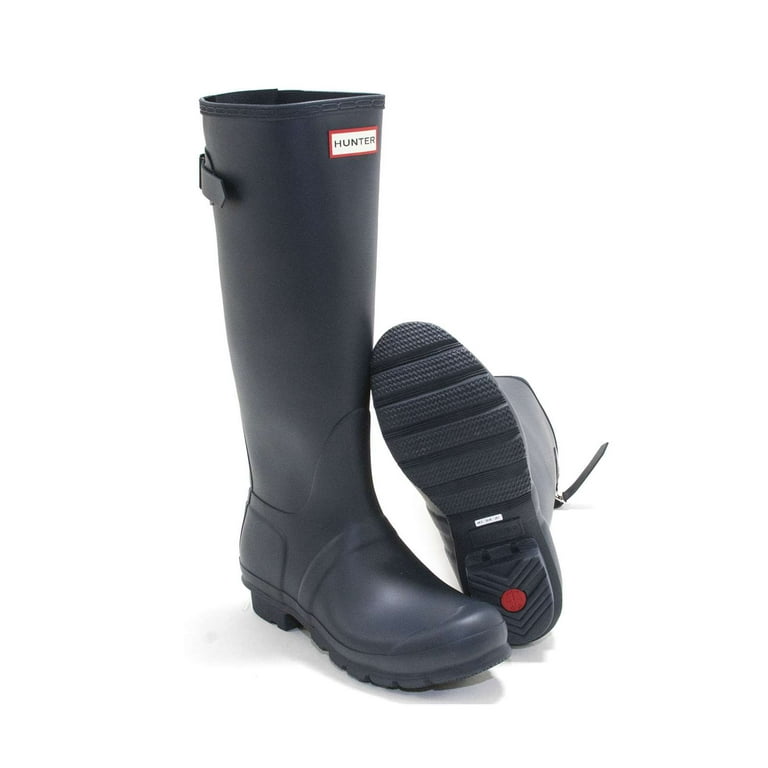 Navy tall hunter boots 2025