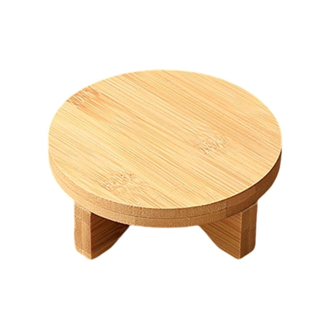 Estructura de soporte de madera para macetas, soporte para macetas pequeño diseñado para colocar en el escritorio. Diámetro 11.4 cm