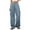 Blue, variant on Luwomo Jeans for Womens Loose Fit Comfort Stretch High Waist Wide Leg Long Trousers Bootcut Everyday Wear with Pockets Denim Pants Army Green,L