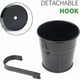 thumbnail image 3 of 10-pack Metal Hanging Flower Pots - for Fence or Balcony - with Detachable Hook, Black, 3 of 5