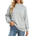 thumbnail image 2 of Crewneck Sweatshirts Women Crew Neck Long Sleeve Solid Color Loose Pullover Sweatshirt For Everyday Casual Ease Crew Neck Sweatshirts Women, 2 of 8