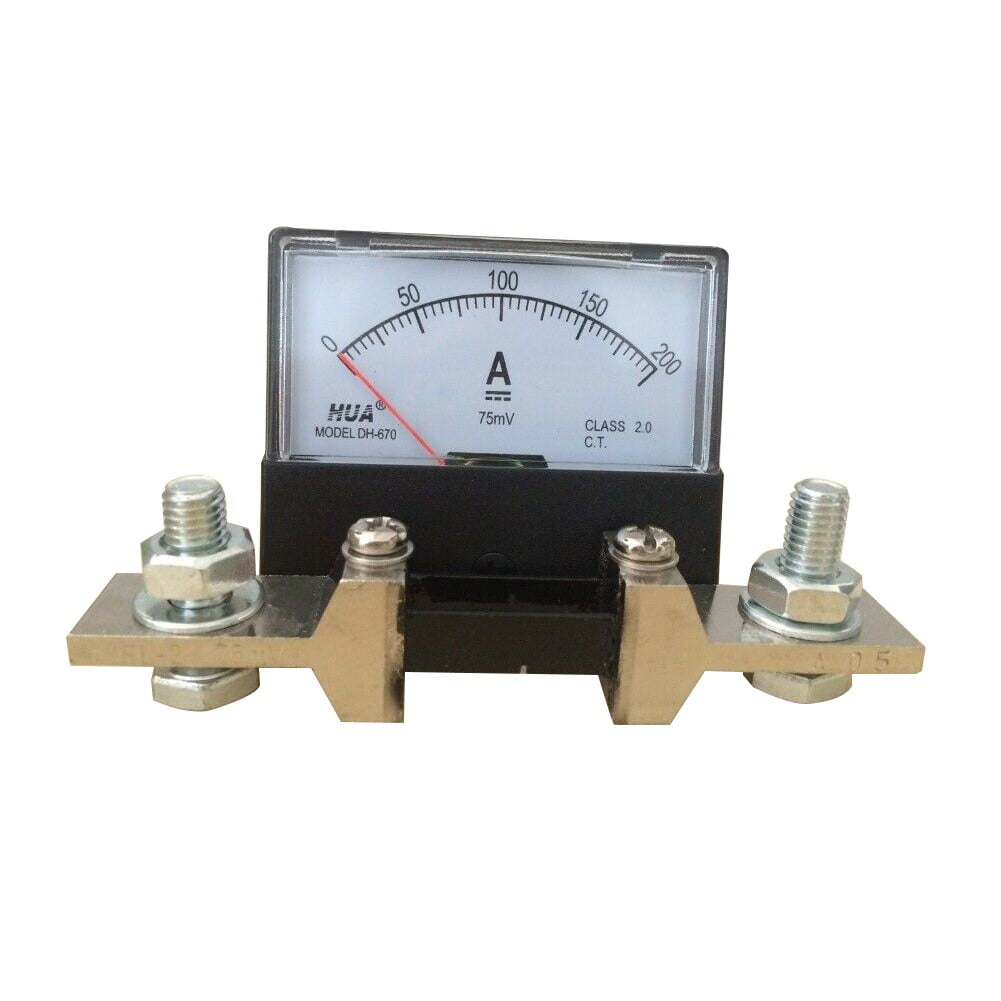 Buy Analog Amp Meter Gauge DH670 Ammeter DC 0200A75mV and Shunt Panel Ampere Online at Lowest