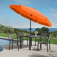 thumbnail image 3 of CorLiving 10ft Large Orange Round, Market Patio umbrella with Side Flaps - Perfect Deck Umbrellas Outside, Table Umbrella for Patio, Standing Patio Table Umbrella, Outdoor Umbrellas for Patio, 3 of 11