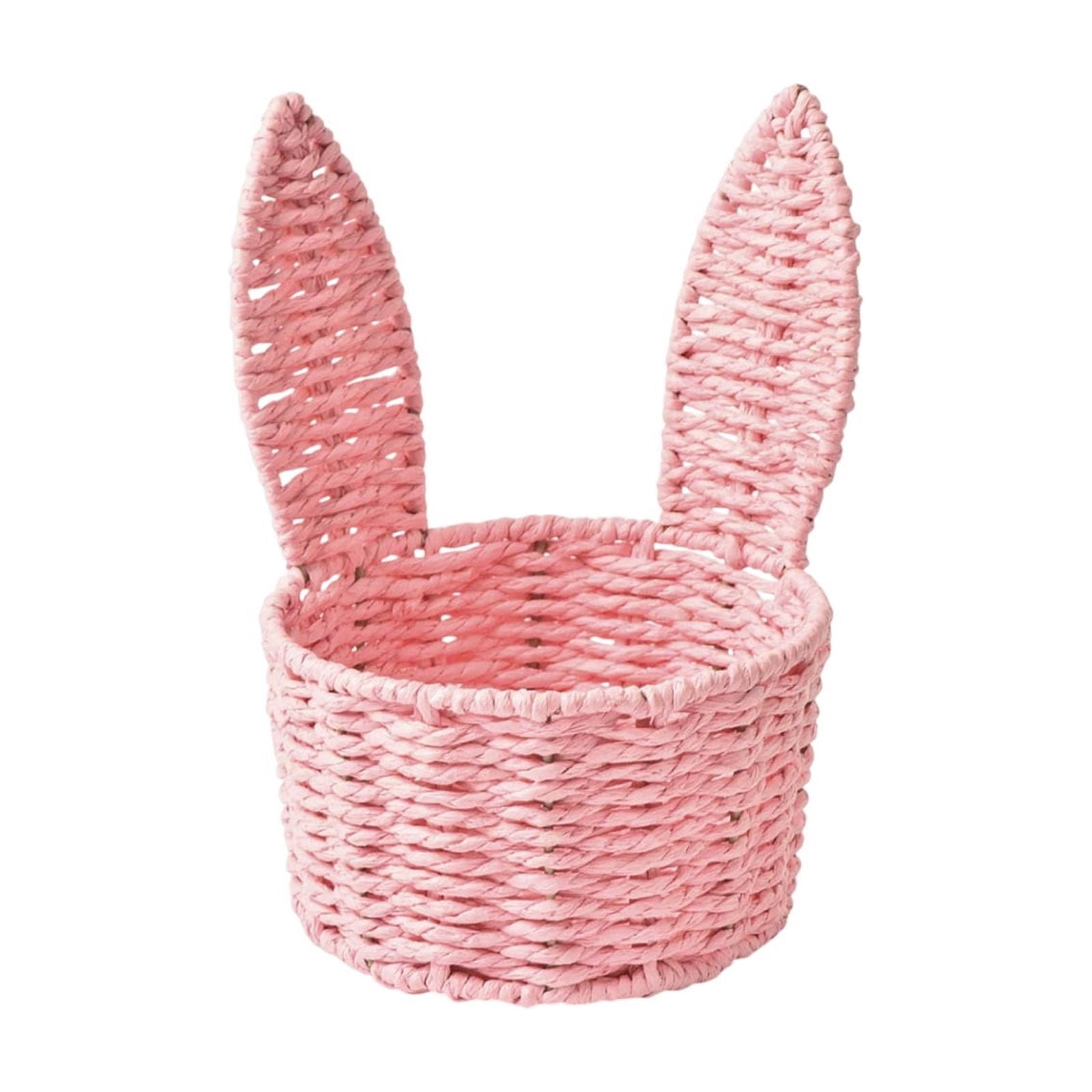 Gifts Dianli Florist Basket Gift Basket Paper Cord Woven Rabbits Ear Flower Basket Fresh Flower Arrangement Basket Easter Gift Handmade Rustic Wicker Style Decorative Floral Gift Basket Home Party