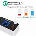 thumbnail image 1 of 8 Port Multi Fast USB Charger Quick Charge 3.0 Multiple USB Phone Charging Station Universal USB HUB Charger QC 3.0 LED Display UK plug, 1 of 5