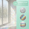 thumbnail image 4 of REGALWOVEN Frosted Window Privacy Film, Non Adhesive Static Cling Glass Stickers Sun Control Door Covering Decals for Home Iridescent Silver 39.4 x 23.6 Inch, 4 of 7