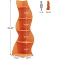 thumbnail image 2 of Tribesigns Corner Shelf, Modern 5-Tier Corner Bookshelf, Stylish Corner Bookcase Plant Stand (Orange), 2 of 5