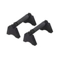 thumbnail image 3 of DimyFew 2 Pieces Wood Push up Bars Bracket Parallettes Bar for Fitness Floor Workout Black S, 3 of 9