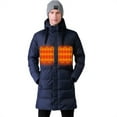 thumbnail image 4 of USB Electric Heating Jacket, 3 Areas Belly and Back Heated Winter White Duck Down Lining Thermal Jacket Battery/Power Bank Excluded, 4 of 5