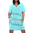 thumbnail image 1 of Camiseta de Pickleball Paz amor pickle divertido Pickleball Pickleball vintage Diseños de Pickleball Vestido de bolsillo suelto, 1 of 7