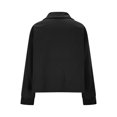 thumbnail image 5 of Women Cropped Button Blazer Short Casual Bomber Wool Blend Jacket Pea Coat Fall Outerwear with Pockets, 5 of 7