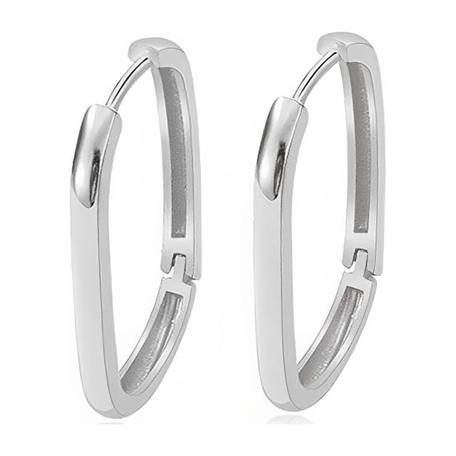 Pendientes de plata Sonducket personalizados para mujer y niña oro blanco rectángulo